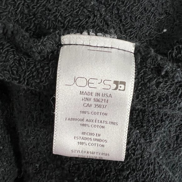 Joe's Jeans Bibiana Pullover XS Black Sweatshirt Distressed Destroyed Holes Used - Picture 12 of 13
